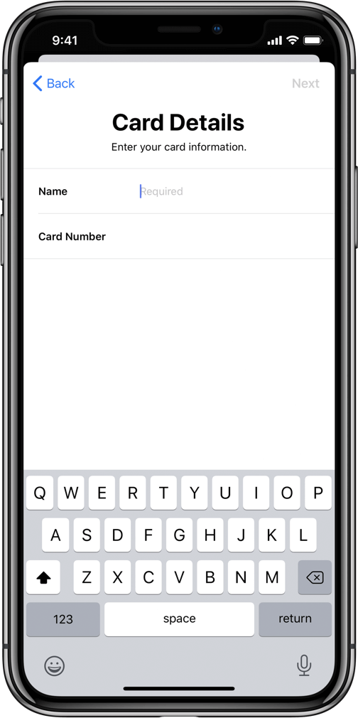 How to Add a Digital Card - Step 2